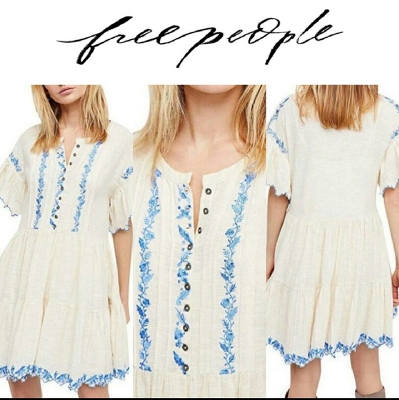 🆕 Free People Santiago Cotton Babydoll Dress - Picture 2 of 8